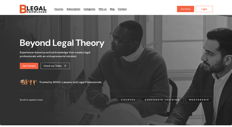 Blegal Knowledge Homepage