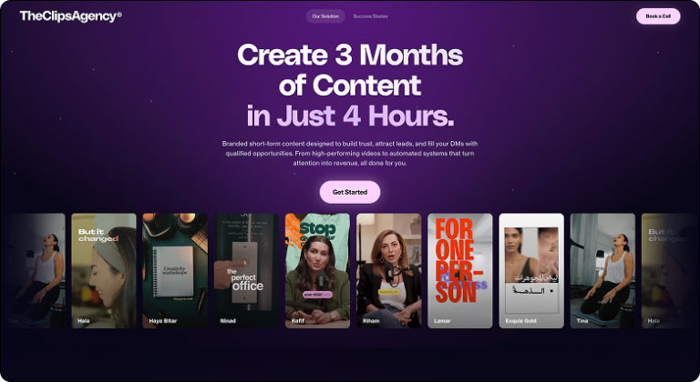 Clips Agency Homepage