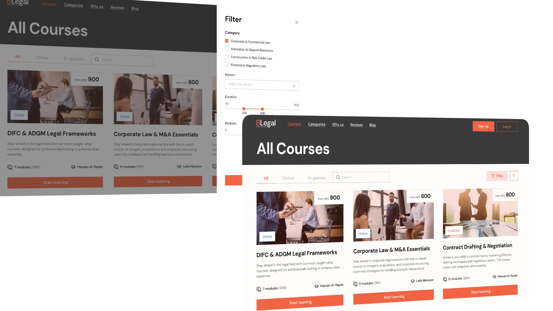 BLegal Kowledge Screens